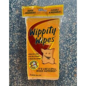 Wippity Wipes Reusable Towels Set of 2 In Package Super Absorbent Washable 2008